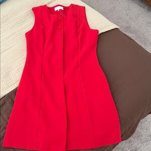 Wayf Vibrant Red Sleeveless Mini Dress